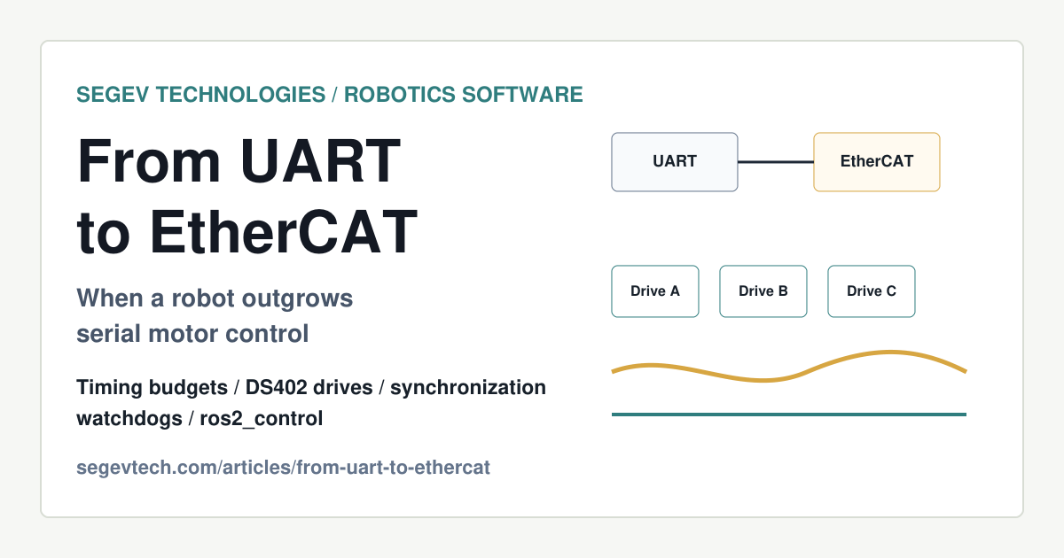 From UART to EtherCAT: When a Robot Outgrows Serial Motor Control